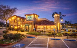 Restaurant real estate opportunity on RM 620 in Cedar Park Texas at twilight